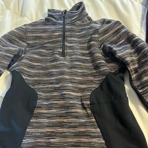 Kerrits Kids Striped Black and Gray Top